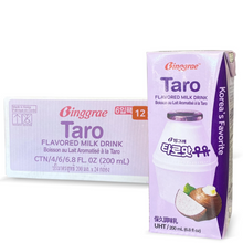 Cargar imagen en el visor de la galería, Leche Coreana Binggrae Sabor Taro 200ml 12 Pack | Bebida Oriental Dulce y Refrescante