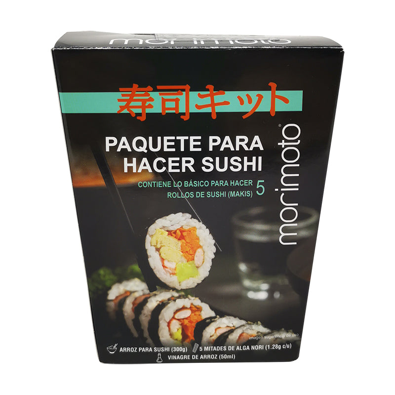 Kit para sushi Morimoto 1 paquete con arroz, vinare de arroz, alga